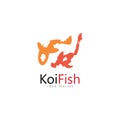 koi fish logo design vector template Royalty Free Stock Photo