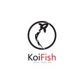 koi fish logo design vector template Royalty Free Stock Photo