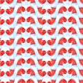 Koi fish red symmetry vertical seamless pattern