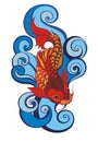 Koi fish tattoo Royalty Free Stock Photo