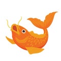 Koi Fish Illustration Vector Drawing Color