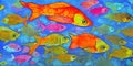 Fish Serenade: Harmonious Digital Fish Artistry Royalty Free Stock Photo