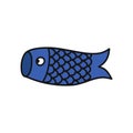 Koinobori doodle icon, vector illustration