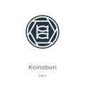 Koinobori icon vector. Trendy flat koinobori icon from signs collection isolated on white background. Vector illustration can be Royalty Free Stock Photo