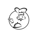 Chef logo clipart hat illustration character design vector Royalty Free Stock Photo
