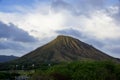 Koko Head Crater with stair trail up side visible Royalty Free Stock Photo
