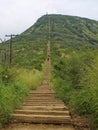 Koko Head Stairs Trail looking up from the base