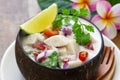 Kokoda, Fijian coconut milk ceviche Royalty Free Stock Photo