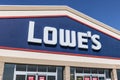 Kokomo - Circa August 2017: Lowe`s Home Improvement Warehouse. Lowes operates retail home improvement and appliance stores IX Royalty Free Stock Photo