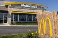 Kokomo - Circa August 2017: McDonald`s Restaurant Location. McDonald`s is a Chain of Hamburger Restaurants XII