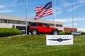 Jeep Wrangler on display at Chrysler Transmission Plant. The Stellantis subsidiaries of FCA are Chrysler, Dodge, Jeep, and Ram Royalty Free Stock Photo