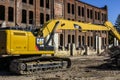 Kokomo - Circa November 2016: Caterpillar 329E Hydraulic Excavator Demolishes an Abandoned Factory III