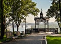 Kokorev Gazebo in the historical Volodymyrska Hill park, Kyiv