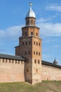 Kokui Tower is close-up. Detinets of Veliky Novgorod