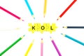 Kol is an abbreviation of a key opinion leader, an influence concept isolated