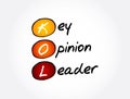 KOL - Key Opinion Leader acronym, business concept background Royalty Free Stock Photo