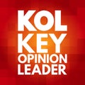 KOL - Key Opinion Leader acronym, business concept background Royalty Free Stock Photo