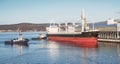 Ships in the seaport in the Kola Bay Royalty Free Stock Photo