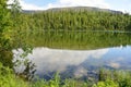 Kola Peninsula, Lovozero tundras, Seydozero in summer, Karelia, rural landscape in the village of Conchezero Royalty Free Stock Photo