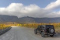 Black Jeep Wrangler Sahara Royalty Free Stock Photo