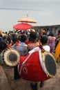 The Kolabau ritual at the river Ganga Royalty Free Stock Photo