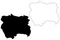 Kolasin Municipality Montenegro, Municipalities of Montenegro map vector illustration, scribble sketch Kolasin map
