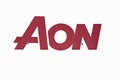 Aon logo on a panel Royalty Free Stock Photo