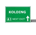 KOLDING road sign isolated on white Royalty Free Stock Photo