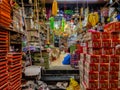 Picture of Indian Decorative items shop, full of decorative items for festival