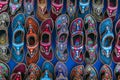Kolhapuri Chappal- Colorful and variety of Ladies Ethnic Footwear displayed on sale at the street market in India. Kolhapuri Royalty Free Stock Photo