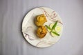 Kolija Singara or shingara served in plate isolated on background top view of bangladeshi, indian and pakistani traditional spicy Royalty Free Stock Photo