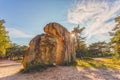 Kolka. Latvia. August 12, 2021. Stone Monument Taken by the Sea at Cape Kolka. Latvia. The monument is dedicated to