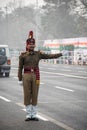 Kolkata Armed Police Officer preparing for taking part in the upcoming Indian Republic Day parade