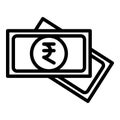 Kolkata cash icon outline vector. City tourism