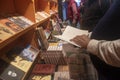 Kolkata, India- 29January, 2020 Various people is checking out collection of books in different shop in International bookfair