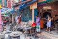 KOLKATA, INDIA - OCTOBER 31, 2016: Cheap dirty restaurant in Kolkata, Ind