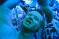 Kolkata India October 2018 - Close up portrait of Screaming horror face of Royalty Free Stock Photo