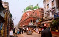 KOLKATA, INDIA: People move on busy street past Nakhoda Masjid mosque