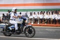 Kolkata Police Lady Officers on motorcycle preparing for taking part in the upcoming Indian Republic Day parade at Indira Gandhi