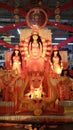 Kolkata`s famous Durga pratima in India. Royalty Free Stock Photo