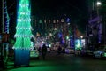 Kolkata Street Decorated with Colourful lights for Christmas Celebration 6