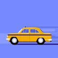 Illustration of popular yellow taxi of Kolkata in India Royalty Free Stock Photo