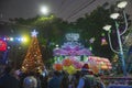 The colorful city street to celebrate the Christmas festival.