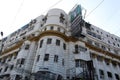 Cropped and partial view of famous `Stephen Court Building` or  `Stephen House Building`, at Park St, Park Street area, Kolkata, Royalty Free Stock Photo