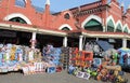 Open kids toy shop with colorful toys box in front of `S. S. Hogg Market` at Esplanade, Kolkata 700069.