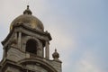 Partial view of `Victoria memorial` marble monument, famous Indian tourist spot.