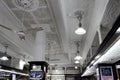 View of old ceiling interior of famous cake shop `NAHOUM`s`, at Dharmatala, Kolkata.