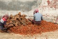 Migrant and local labourers are working for construction industry at Barasat, N.24 Parganas. Royalty Free Stock Photo