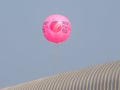 An advertisement balloon of the first ever pink ball, day and night Test cricket Royalty Free Stock Photo