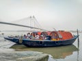 Fisherman Boatman waiting for tourist / passenger for boating over river Ganges